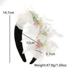 Fashionable handmade fabric crystal flower headband