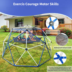 10FT Climbing Dome for Kids Jungle Gym Apply To Park Dome Climber With Hammock Playground Equipment