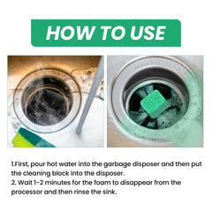 Garbage Disposal Cleaning Block, Kitchen Food Waste Disposal Agent Pipeline Cleaning Block