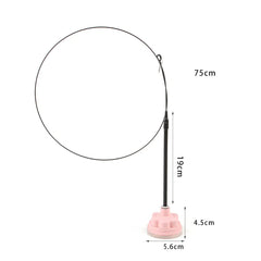 Suction cup cat toy stick that can be attached and held with steel wire multi head interchangeable cat toy and pet supplies