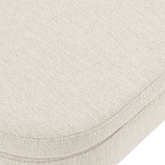 Ottoman Oval Storage Bench Rubber Wood Legs Beige(43.5"x16"x16")