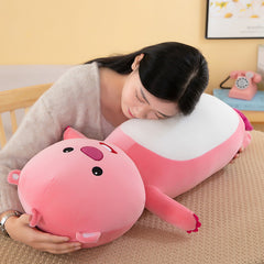 Super cute beaver long doll cute beaver headboard pillow super soft one-piece pillow gift
