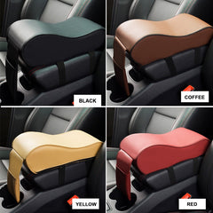 Leather Car Central Armrest Pad Black Auto Center Console Arm Rest Seat Box Mat Cushion Pillow Cover Vehicle Protective Styling
