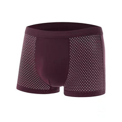 Modal Solid Ice Silk Antibacterial Underwear for Men's Mid Waist Breathable Four Square Corner Underwear