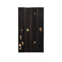 Wooden thread incense box, black sandalwood inlaid with boxwood, sleeping incense burner, incense burner, household indoor agarw