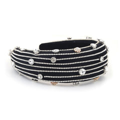 Baroque wide brimmed full diamond headband