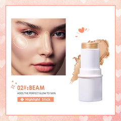 QIBEST Multifunctional Makeup Stick Highlighter Blush Contouring Balm Lip Stick Rouge Pen Lipstick