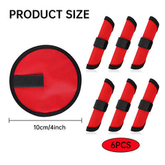 6 - piece set of 5.9 - inch lure wraps. Doubles as covers, gloves, hook protectors. Keeps anglers safe while fishing.