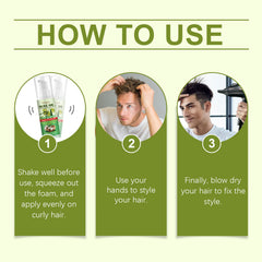 Hair Styling Foam Mousse Refreshing Oil Control Light Protection Volume Fluffy Long-Lasting Styling Dry Hair Mousse