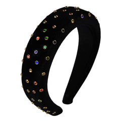 Thickened Sponge Gold Velvet Cloth Headband Female Ins Style Bag Cloth Wide-Brimmed Headband Catwalk Hair Accessories