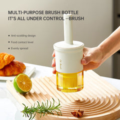 Barbecue brush silicone oil brush with bottle high temperature resistant oil brush bottle integrated kitchen brush oil baking