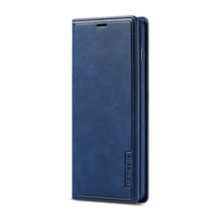 For Apple iPhone13 Calfskin Pattern External Card Simple Flip Phone Case Business Bracket