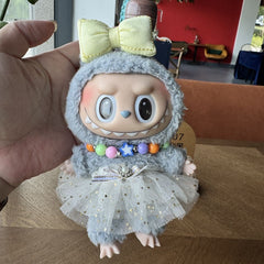 Labbubu Doll 17cm Labbubu Pendant Doll Clothes Accessories Shorts Keychain Air Cotton