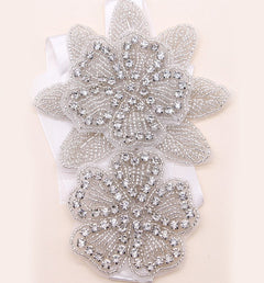Sweet princess bridal headgear handmade crystal inlaid rhinestone flower cloth headband hair ornament