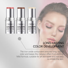 Collagen Makeup Stick Moisturizes Natural Multicolor Blush Stick