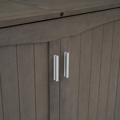 Queen Size Murphy Bed with Built-In Charging Station  Antique Grey