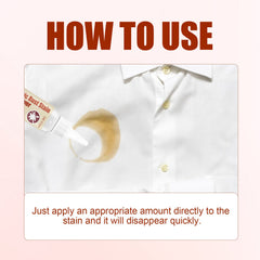 Fabric Rust Stain Remover, Clothes Decontamination Mild Cleaning Agent For Stubborn Oil Stains And Yellow Mildew Spots