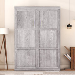Full Size Murphy Bed, can be Folded into a Cabinet Gray