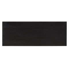 48-Inch Rustic Vintage Console Table --- Farmhouse Style Entryway Table with Open Shelf and Sturdy Construction (Black)