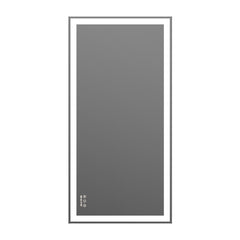 48x24 inch LED bathroom makeup mirror wall mounted adjustable light anti fog touch switch with memory intelligent large bathroom