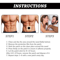 Prostate Patches, Men's Body Toning Care To Relieve Itching Discomfort Health Care Belly Button Patch