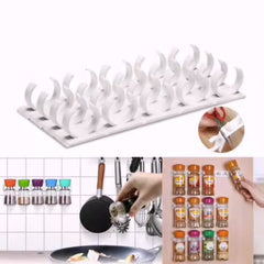 Clip N Store Simple Bottle Mouth Clip Seasoning Can Seasoning Bottle Storage Shelf Kitchen Storage Shelf