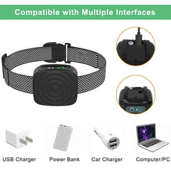 Pet Dog Anti Bark Device USB Ultrasonic Intelligent Electric Training Stop Barking Vibration Water Proof Collar Pet Products