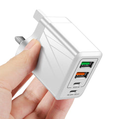 PD QC3.0+2.4A Type-c 2 USB Fast Charging Phone Charger