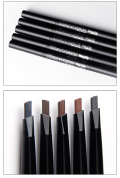 Makeup 5 Color Automatic Eyebrow Pencil Double Head Rotating Waterproof Makeup-Free Free-Shaving Eyebrow Pencil