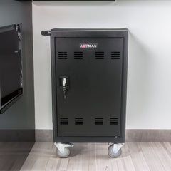 Mobile Charging Cart and Cabinet for Tablets Laptops 30-Device