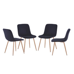Dining Chair 4PCS（BLACK）Modern style New technology Suitable for restaurants cafes taverns offices
