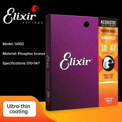 Acoustic Guitar Strings: 80/20 Bronze with NANOWEB Coating, Long - lasting Bright Tone, Comfortable Feel, Medium 13 - 56