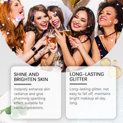 Stage Makeup Glitter Spray, Highlighter Spray Natural Stereo Long-Lasting Brightening Glitter