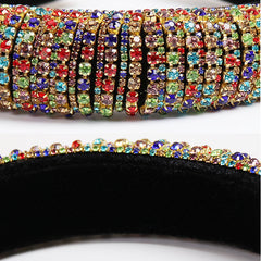 Baroque Full Crystal Hair Bands For Women Lady Luxury Shiny Padded Diamond Headband Hair Hoop Fashion Hair Accessories