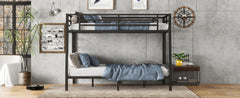 Metal Full XL over Queen Bunk Bed for Teens and Adults,Space-Saving/Noise Reduced/No Box Spring Needed