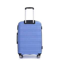 Hardshell Suitcase Spinner Wheels PP Luggage Sets Lightweight Durable Suitcase ,3-Piece Set (20/24/28) ,Purplish Blue