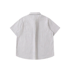 Striped pocket short sleeved shirt