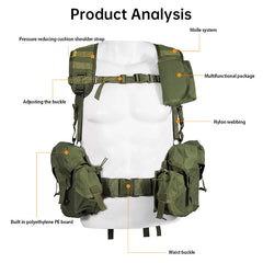 Replicate Russian individual gear: SMERSH tactical vest, MOLLE chest rig – military fan combat equipment for cosplay