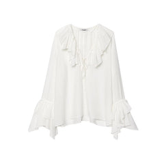 Style Women's Fashion Casual Long Sleeve Layered Decorative Shirt