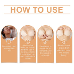 Invisible Bra Is Invisible And Comfortable. It Firmly Fits And Lifts The Breasts To Create Curves