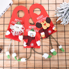 New Christmas Decorations Window Display Pendant Cartoon Old Man Snowman Doll Christmas Fabric Door Hanging