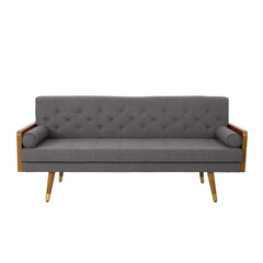 Aidan Mid Century Modern Tufted Fabric Sofa