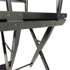Casual Home Director's Chair, Black Frame/Black Canvas,Suitable for adults, foldable style, 2pcs/set populus