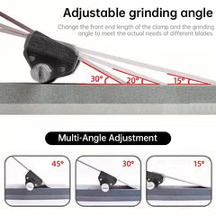 Chisel sharpening guide, knife sharpener, chisel blade, projection sharpener, template, roller, sharpening stone