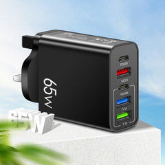Standard PD65W mobile phone charger 4A type-c PD+3USB multi port European, American, English travel charging head