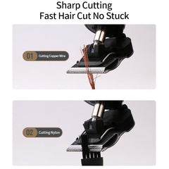 Electric Hair Clipper T9 Multi Accessory LCD Rechargeable Retro Oil Head Engraving Electric Hair Clipper