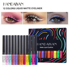 Color Eyeliner Matte Quick Drying Liquid Eyeliner Does Not Smudge 12 Boxes