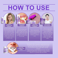 Purple Toned Teeth Set Clean Teeth Fresh Breath Care Mouth Clean Mouth Care