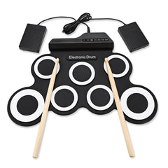 G3002 Portable Silicone 7 Pad Hand Roll Digital Drum Kit