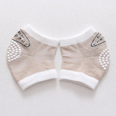 3 pairs of cotton children's knee pads, autumn glue dispensing, anti slip baby knee pads, mesh breathable exercise, baby crawlin